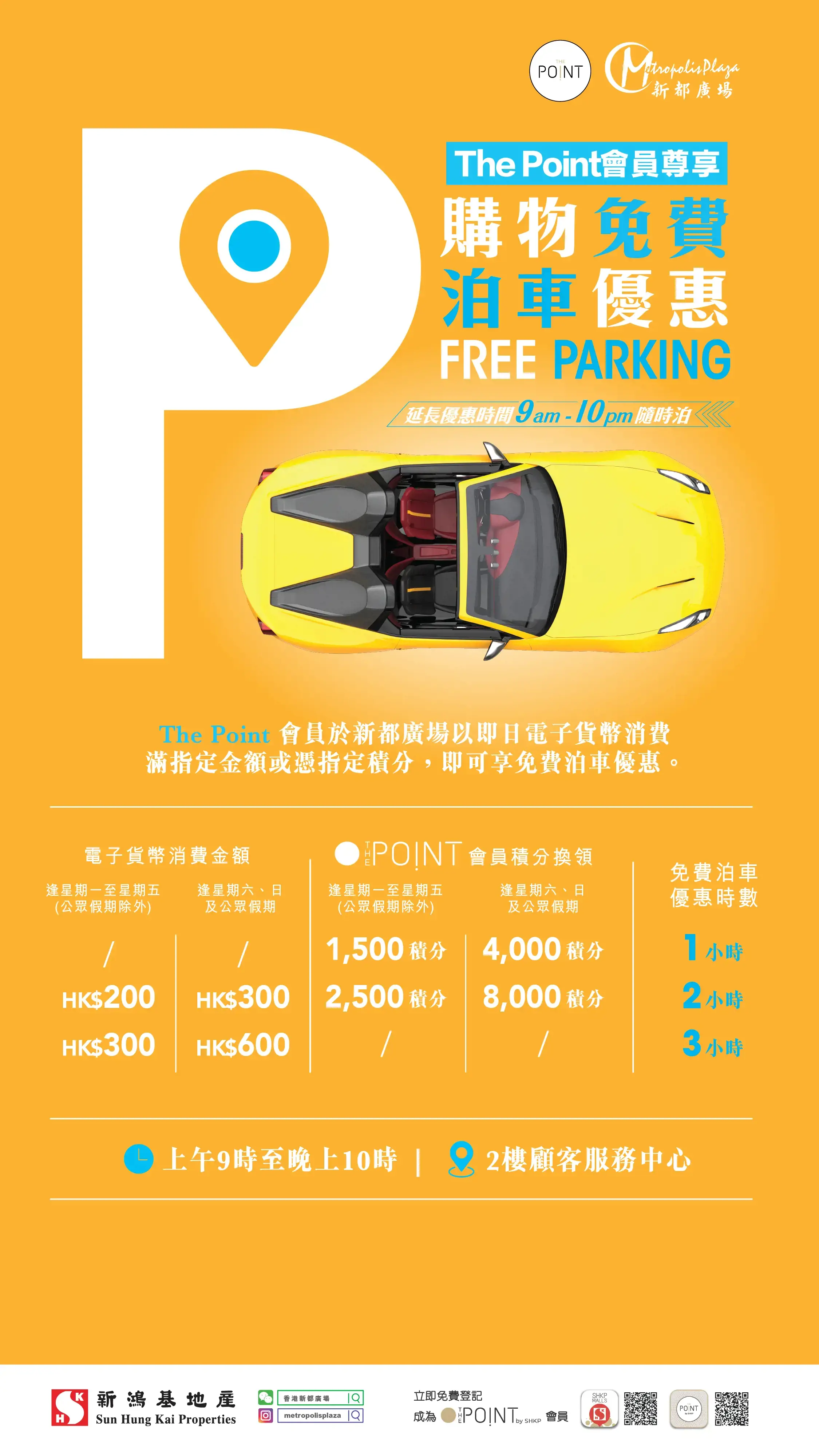 新都廣場免費泊車優惠25年1月